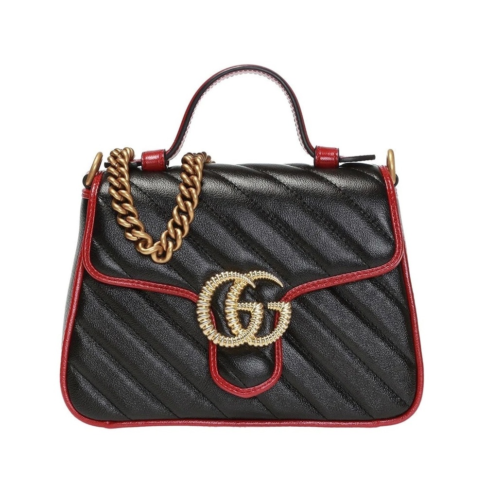 Gucci marmont top handle with crossbody chain